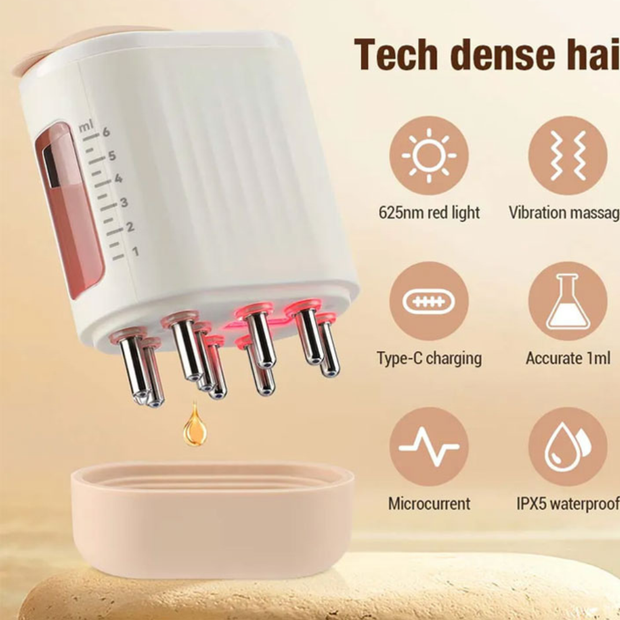 EMS Scalp Massager Comb with Red Light Therapy